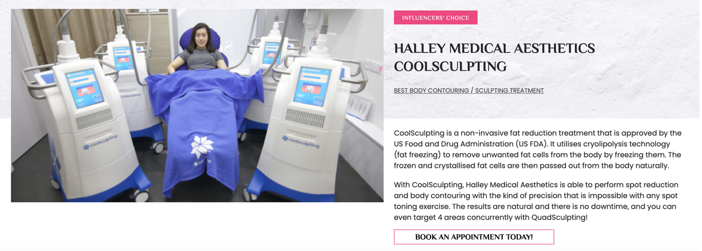 Best CoolSculpting Singapore