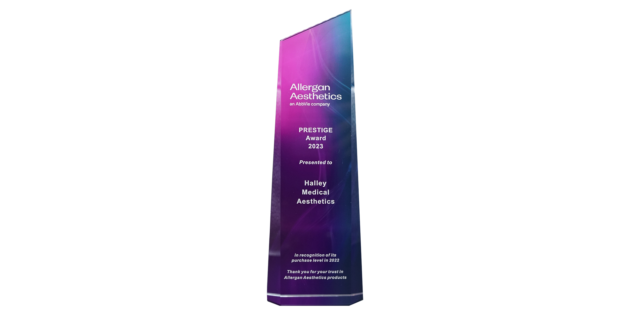 Prestige Award Halley Medical Aesthetics 2023
