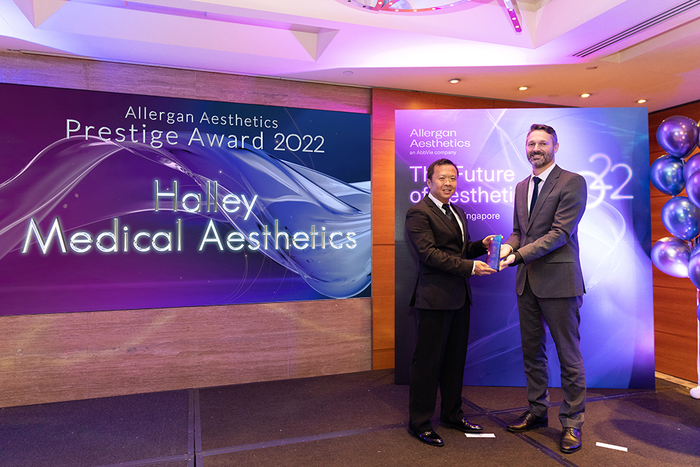 Allergan Aesthetics The Future of Aesthetics 2022 Award Ceremony for Halley Medical Aesthetics Dr. Terence Tan